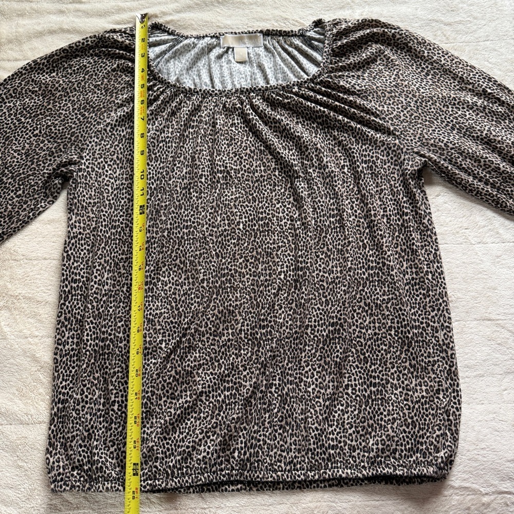 Michael Kors Leopard Print Women’s Peasant Top | … - image 5